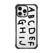 iPhone 16 Pro Max Ultra Impact Case MagSafe Compatible INAP ALPHABET BLACK