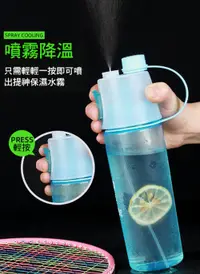 在飛比找松果購物優惠-現貨 噴霧運動水壺 大容量600ml 水瓶 隨身瓶 (4.5