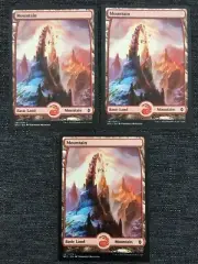 MTG Magic the Gathering Full Art Mountain #267 Battle for Zendikar x3