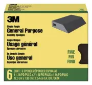 3M General Purpose Sanding Sponge CP040-6P, Single Angle, 2 7/8 in x 4 7/8 in x