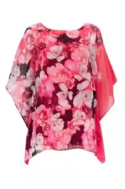 Wallis Pink Floral Overlayer Top Size UK S rrp £37 NH191 KK 07