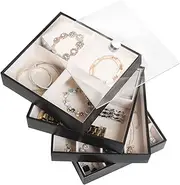 [J JACKCUBE DESIGN] MK409 - Stackable Jewelry Tray with Mirror Cover
