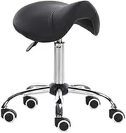 Ergonomic Stool Saddle Chair Lift Barber Chair Swivel Stool with Wheels, Suitable for Beauty Salons, Schools, Barber Shops, Etc.,E