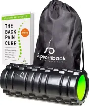 Supportiback Foam Roller - Deep Tissue Massage Roller with Drawstring Carry Bag