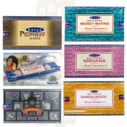 12 Packs Satya Nag Champa 15 Gram Incense Sticks, From India, CHOOSE YOUR SCENT