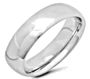 wide wedding band manly stack ring stainless steel unisex silver size 5-13 New