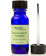 Psoriasis Nail Oil Care from Indigo Natural Herbs. Toenails, Fingernails, Skin Care. Relief of Chapping, Cracking, Roughness, Redness, Dryness, Fungus. Repairs and Strengthens Nails. (30 ml)