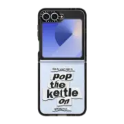 Galaxy Z Flip6 Impact Case Pop The Kettle On Clear - Android Resize