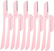 FOMIYES 10pcs Stainless Steel Eyebrow Razors Hard Eyebrow Shaver Trimmer for Women Safe Grooming Shaver Compact Travel Size