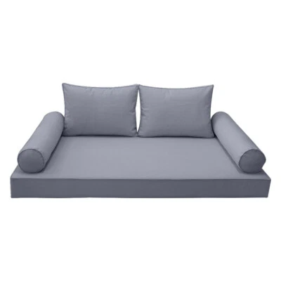 COVER ONLY-Style 1 Daybed Mattress Bolster Pillow Covers Piped Trim TwinXL-AD001