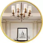 Gold round Mirror 24 Inch, Circle Mirror for Bathroom Vanity, Entryway, Living R
