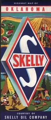 1961 Skelly Road Map: Oklahoma NOS