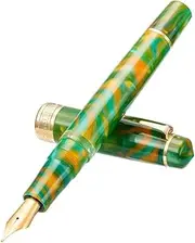 Fountain Pen,Filling Fountain Pen Beautiful Green F/Nib with Clip Writing Office Gift Pen