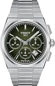[TISSOT] Mens PRX Automatic Chronograph 316L Stainless Steel case Automatic Watches, Grey, Stainless Steel, 13 (T1374271109100), Grey, Classic