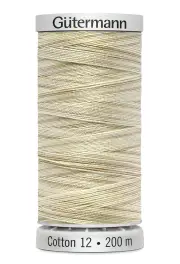 Gutermann Cotton 12 #4001 VARIEGATED CREAM 200m Embroidery & Quilting Thread