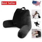 Luxury Memory Foam Reading Pillow with Washable Cover - Large Backrest Support