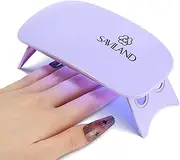 SAVILAND Nail Lamp for Gel Polish: 12W Mini Portable U V Light for Gel Nails Fast Curing Nail Light 2 Timers Gel Lamp USB Interface Gels Lamp Folding Design Personal DIY Home Traveling Use