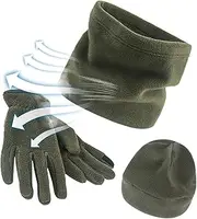 [LOGANZ] Winter Hats Three Piece Set, Three-Piece Warm Hat Gloves Outdoor Kit, Simple Fashion Winter Accessory for Climbing, Cycling, Skating, Hiking, and Running