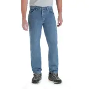 Wrangler Men's Rugged Wear Classic Fit Jeans Comfort Denim Pants Stonewash New