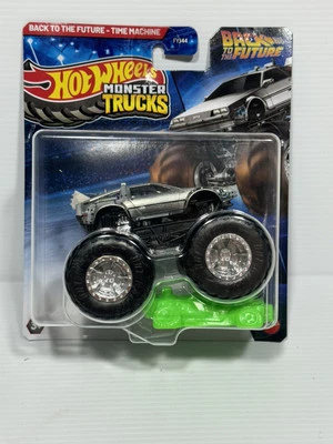 2025 Hot Wheels Monster Trucks - De Lorean Back To The Future Time Machine