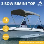 MT ASPIRE 3 Bow 1.7m-1.9m Grey Boat Bimini Top Canopy Aluminium Cover 600D