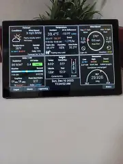 10.1" Weather Display Console color touchscreen for WeatherFlow Tempest