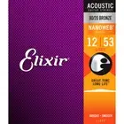 Elixir Nanoweb 80/20 Acoustic Guitar Strings Set 12-53 Light 11052