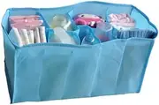 PERSELOSO Multi Compartment Diaper Bag Organizer Blue for Moms Durable Non Woven Practical Travel Storage for Essentials