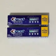 SET OF 2 Crest 3D White Stain Eraser Mint Splash Fluoride Toothpaste 2.3oz