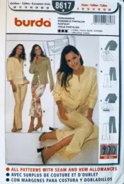 Burda Sewing Pattern 8617 | Womens Jacket & Pants | Sizes 8 - 20 NEW