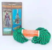 EZ Knot Braided Macrame & Book Craft Cord Knotting Yarn 6 MM 50 YDS Green & Red