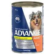 Advance Adult All Breed Casserole with Chicken Canned Dog Food 12x410g