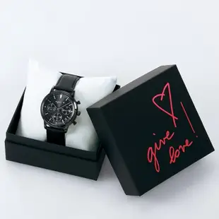 【agnes b.】Solar三眼錶太陽能計時黑皮帶錶(BZ5010X1)