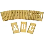 CH Hansen BRASS INTERLOCKING STENCIL SET A-Z 33Pcs 50mm, 75mm Or 100mm USA Made