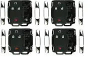 4 Pack Of Remote Keyless Key Fob Replacement CaseS Button Pad For Gm Truck Suv