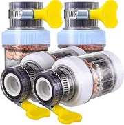 4Pcs Faucet Tap Water Filter Softener Anti-Splash Water Sink Faucet Filter Purifier Kitchen Tap Filter for Home Kitchen Bathroom Shower Hose