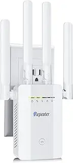 2025 New WiFi Extender Signal Booster, Long Range up to 13355Sq.ft, Wireless Internet Repeater Routers Signal Amplifier for Home, Office, Garage, 8X Faster Access Point with Ethernet Port, 1-Tap Setup