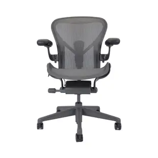 【Herman Miller】Aeron 2.0 人體工學椅 入門款 一般腳座 石墨黑 HW扶手 B size(平行輸入)