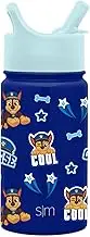 Simple Modern Paw Patrol Kids Water Bottle with Straw Insulated Stainless Steel Toddler Cup for Boys, Girls, School | Summit Collection | 14oz, Chase on The Case