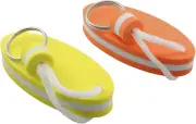 DGHAOP 2Pcs Floating Key Ring Glow in Dark, Yellow and Orange Water Buoyant K...