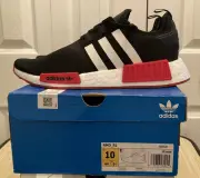 Adidas Originals NMD_R1 Men's Shoes Boost SZ-10 Black White Red New W/Box.