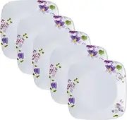 [CORELLE] Violet Mist Square Medium Plate J2211-VM Set of 5 CP-1530 5