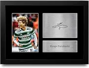 HWC Trading FR A4 Kyogo Furuhashi Celtic Gifts Printed Signed Autograph Picture for Football Fans and Supporters - A4 Framed