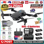 RC Drone Dual Camera Pro 4K Optical Flow WIFI FPV Foldable Quadcopter +3 Battery