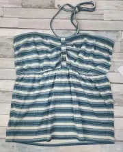 ONeill Womens Halter Top Size Large Jaclyn Striped Sleeveless New O'neill
