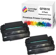 2 Pack Compatible Toner Cartridge Replacement for HP Q7551X 51X (13,000 Pages) for HP Laserjet M3027 MFP M3027x MFP M3035 MFP M3035xs MFP P3005 P3005d P3005dn P3005n P3005x