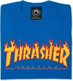 THRASHER FLAME男女款火焰短袖T恤 - 皇家藍 (ROYAL BLUE)