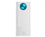 65W Fast Charging Mobile Power Mini Charging Treasure Fast Charging PD Mobile Phone Charger with LED Digital Display-White