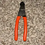 SNAP ON TOOLS USA ORANGE Soft Grip 7" VECTOR EDGE Diagonal Cutter 87ACF O NEW