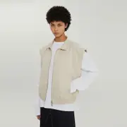 [1989 STUDIO] Light cream gabardine zip up vest 40 IT Beige